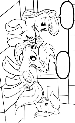 Kolorowanka kucyki rozmawiają ze sobą